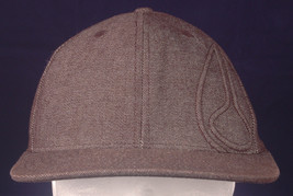 210 Hat-Fitted Cap 6 7/8 - 7 1/4-Charcoal-Fitted by Flexfit-Embossed Log... - $12.73