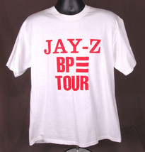 JAY Z BP Tour T Shirt-White Red-XL-100% Cotton-Rap Hip Hop-2010 - $23.36