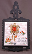 Trivit-Iron &amp; Tile-Vintage-Made in Japan-Enesco-Thank You God-Hot Pot - £7.47 GBP