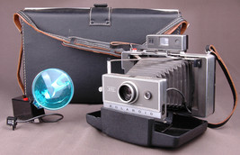 Polaroid Land Camera Model 240-Flash-Leather Straps-Bellows-Case-Paperwo... - £74.73 GBP