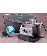 Polaroid Land Camera Model 240-Flash-Leather Straps-Bellows-Case-Paperwo... - $93.49