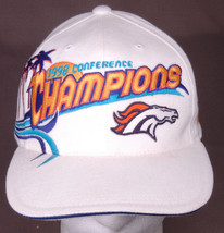 Denver Broncos 1998 Confrence Camps Hat-Miami Bound-Velcro-White-NFL-VTG - £24.88 GBP