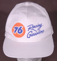 76 Racing Gasoline Hat-Snapback-White-Auto-VTG-Trucker Garage Baseball Cap - $31.64