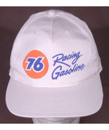 76 Racing Gasoline Hat-Snapback-White-Auto-VTG-Trucker Garage Baseball Cap - $31.64