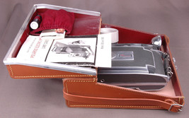 Vtg Polaroid 900 Electric Eye Land Camera-w Flash-Top Grain Leather Case-Paper - £59.09 GBP