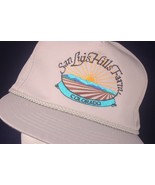 VTG San Luis Hills Farm,Colorado Hat-Adjustable Leather Strap-Cap-Grey-Y... - $22.10