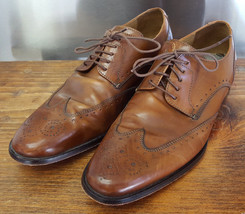 Cole Haan Wingtip Shoes-9 M-Brown Leather-Nice-Nik Air Heel-Leather Sole - £147.44 GBP