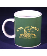 John Deere Mug, Moline Illinois, Leaping Deer Logo, Double Sided, Green ... - £14.68 GBP