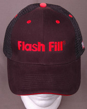 Flash Fill Hat-Mesh-Snapback-Trucker Cap-Black Red-Embroidered USA Flag-New - $21.31