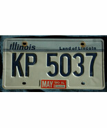 1983 Illinois License Plate-KP 5037-White/Blue-Land of Lincoln-Orange St... - $9.49