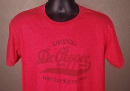 Dr. Pepper, In Bottles or at Fountains -Red T Shirt-Large-Soft Tee, Dist... - $10.39