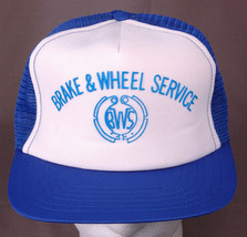 Brake &amp; Wheel Service Hat-Blue-Mesh Back-VTG-Automotive-Trucker-Hipster-... - $19.69