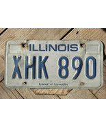 1979 Illinois License Plate, Blue White, XHK 890, Land of Lincoln - $14.01