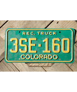 1990&#39;s Rec Truck License Plate, Green Yellow, 3SE-160 - $16.82