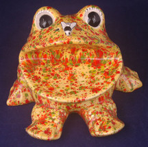Ceramic Frog-Multi Color-Fly on Nose-Change, Watch, Wallet Holder,Lumpy ... - $28.04