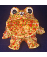 Ceramic Frog-Multi Color-Fly on Nose-Change, Watch, Wallet Holder,Lumpy ... - $28.04