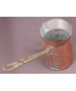 Primitive Copper Pitcher w Brass Handel-Rivited-Rustic Antique Vintage-5... - $102.84