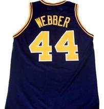 Chris Webber Country Day Basketball Jersey Sewn Navy Blue Any Size image 2