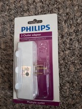 Philips Grounded 3 Outlet Triple Wall Plug Power Socket 125v 15A 1875W Grounded - £4.58 GBP