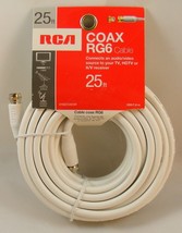 RCA 25-ft 18-AWG RG6 White Coax Cable - Free Shipping! - £8.95 GBP