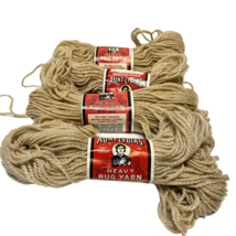 Vintage Aunt Lydias American Thread Heavy Rug Yarn 405 Beige Lot of 4 Skeins - £14.51 GBP