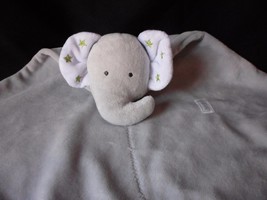 Carter&#39;s Precious Firsts Security Blanket Lovey Elephant Rattle Gray Sta... - £26.94 GBP