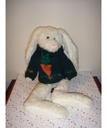 Boyds Bears Bunny Rabbit Wearing Green Sweater - £9.57 GBP