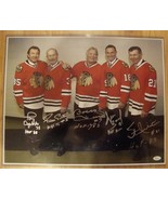 BOBBY HULL STAN MIKITA PILOTE ESPOSITO SAVARD SIGNED BLACKHAWKS 16x20 ph... - $791.99