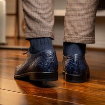 Men's Shoes Bono Genuine Alligator Oxford Navy image 8