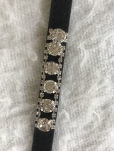 New Black Clear Rhinestones Dog Collar Bling for Your Pig Cat Duck Diva Small - £11.39 GBP