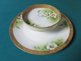 Compatible With Noritake Morimura Nippon Japan Plate With Dip Dish Attached Orig - £72.71 GBP