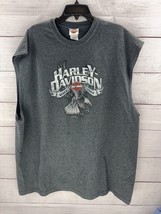 Harley Davidson Shirt Double Sided Cut-Off Graphic Made USA San Jose CA 2007 3XL - £17.24 GBP