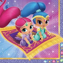 Shimmer and Shine Lunch Napkins 16 Per Package Birthday Party Supplies NEW - $4.98
