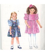 Simplicity 9308 Childs Dress and Pinafore Size 2,3,4,5,6,6x with Hair Ac... - €7,81 EUR