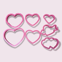 Wilton Cookie Cutters Lot of 6 Hearts Valentines Day Love Wedding - £3.50 GBP