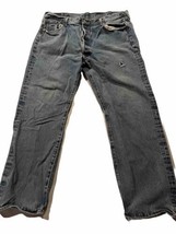 Levis 505 Jeans Mens 44x36 Regular Fit Button Fly Denim 100% Cotton Blue... - £15.58 GBP