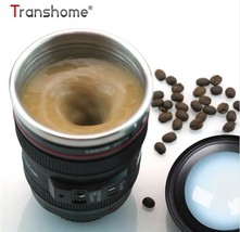 Transhome Creative Self Stirring Mug Camera Lens Mugs 300ml Battery Style Stainl - £11.59 GBP