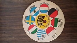RARE German DINKEL-ACKER DINKELACKER Beer Coaster 1974 Fussball WM &#39;74 - $45.00
