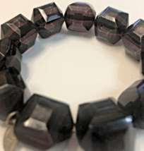 Tarina Tarantino Root Beer Colored Lucite  Cube Stretch Bracelet w/Tag - $37.80