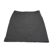 Liz Claiborne Pencil Skirt Women&#39;s 16 Gray Stretch Lined Side Zip Back Slit - $19.83