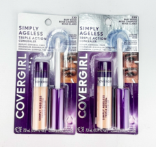 Covergirl Simply Ageless Triple Action Concealer 330 Buff Beige 0.24oz Lot of 2 - £12.32 GBP