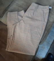 Talbots Plaid Stretch Ankle Pants Sz 14 NWT - $49.50