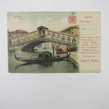 Postcard Private Mailing Card Venice Ponte di Rialto Italy Lord &amp; Taylor Antique - £11.78 GBP
