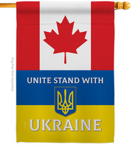 Canada Stand With Ukraine House Flag Cause 28 X40 Double-Sided Banner - £29.55 GBP