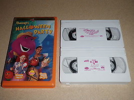 Lot Of 2 VHS Barney&#39;s Halloween Party &amp; Barney&#39;s Night Before Christmas - £15.49 GBP