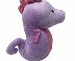 Baby Ganz Lavender Shiny Pink and Purple Coastal Sea Horse Rattle Lovey ... - $9.76
