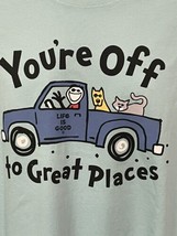 Life Is Good Mens You’re Off To Great Places Truck Dr. Seuss T-Shirt Siz... - £22.00 GBP