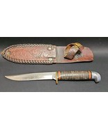 Vintage Western Boulder Colo Patented 4 3/8&quot; Fixed Blade Hunting Knife w... - €115,62 EUR