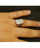 Tuareg Ring Silver Ebony Vintage Handmade Sahara Moroccan African Tribal... - $1,319.43 MXN