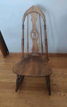 Antique A. Dunn Victorian Mission Oak Wood Ladies  Rocking Chair - $261.80